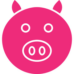 Pig Face icon single vector illustration