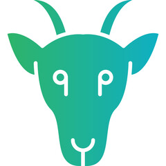 Goat Face icon single vector illustration