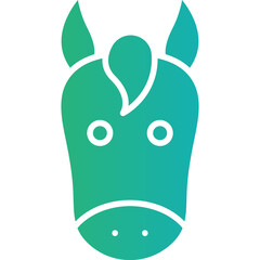 Horse Face icon single vector illustration