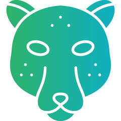 Leopard Face icon single vector illustration