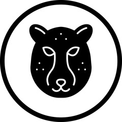Cheetah Face icon single vector illustration