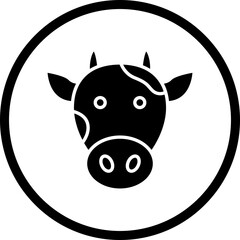 Cow Face icon single vector illustration