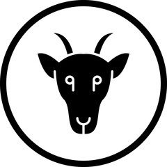 Goat Face icon single vector illustration