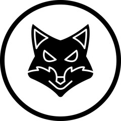 Fox Face icon single vector illustration