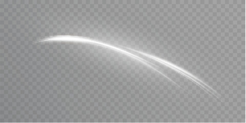 White light effect lines with bright light and shine. Bright abstract line effect light for web design and game interface.