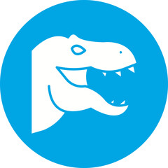 Dinosaur Face icon single vector illustration
