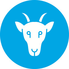 Goat Face icon single vector illustration