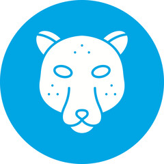 Leopard Face icon single vector illustration