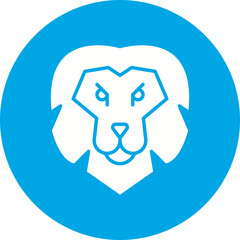 Lion Face icon single vector illustration
