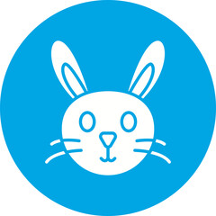 Rabbit Face icon single vector illustration