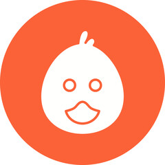 Duck Face icon single vector illustration
