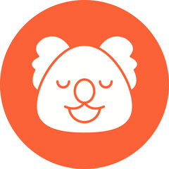 Koala Bear Face icon single vector illustration