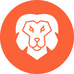 Lion Face icon single vector illustration