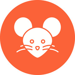 Mouse Face icon single vector illustration