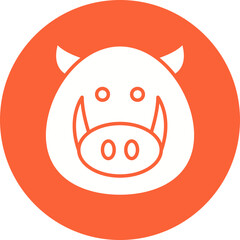 Boar Face icon single vector illustration
