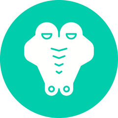 Crocodile Face icon single vector illustration