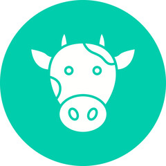 Cow Face icon single vector illustration