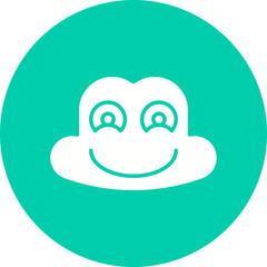 Frog Face icon single vector illustration