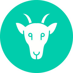 Goat Face icon single vector illustration