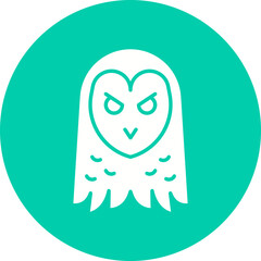 Owl Face icon single vector illustration