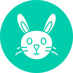 Rabbit Face icon single vector illustration