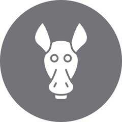 Donkey Face icon single vector illustration