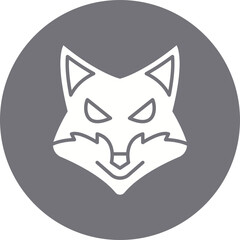 Fox Face icon single vector illustration