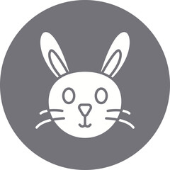 Rabbit Face icon single vector illustration