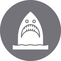 Shark Face icon single vector illustration