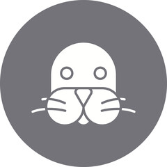 Sea Lion Face icon single vector illustration