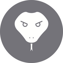 Snake Face icon single vector illustration