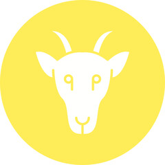 Goat Face icon single vector illustration