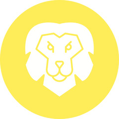 Lion Face icon single vector illustration