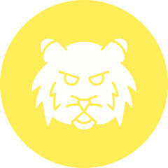 Tiger Face icon single vector illustration