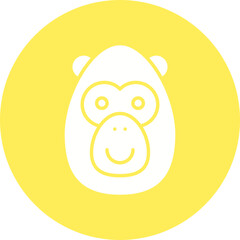 Ape Face icon single vector illustration