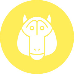 Baboon Face icon single vector illustration