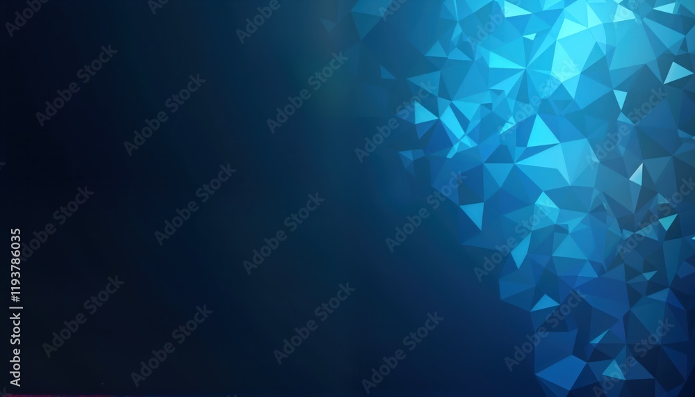 Poster Abstract geometric background design in light, dark blue shades. Modern presentation template for business documents like PowerPoint brochures. Dynamic layout with futuristic feel. Suitable for