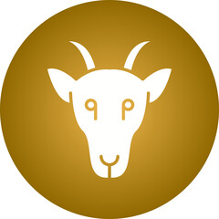 Goat Face icon single vector illustration