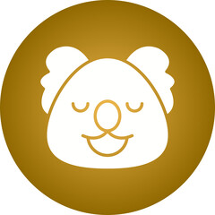 Koala Bear Face icon single vector illustration