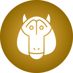 Baboon Face icon single vector illustration