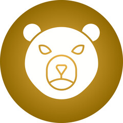 Bear Face icon single vector illustration