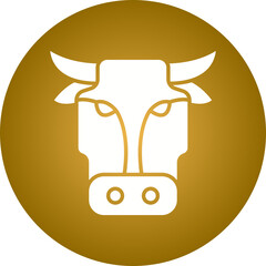 Buffalo Face icon single vector illustration