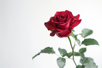 Fototapeta premium Red rose on white background repeated multiple times.