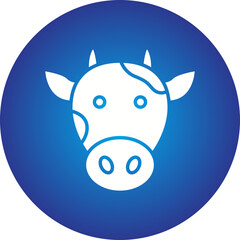 Cow Face icon single vector illustration
