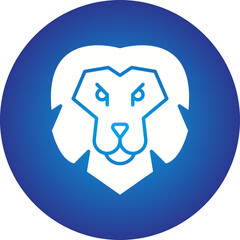 Lion Face icon single vector illustration