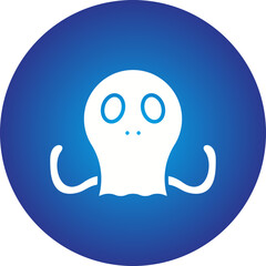 Octopus Face icon single vector illustration