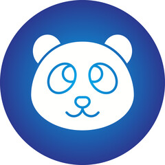 Panda Face icon single vector illustration