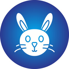 Rabbit Face icon single vector illustration