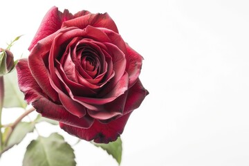 Obraz premium Red rose isolated on white background.