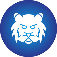 Tiger Face icon single vector illustration